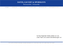 Tablet Screenshot of kanzlei-david-gauert.de